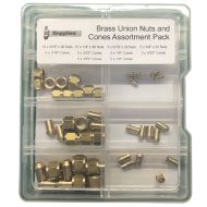 Brass Union Nuts and Cones Assortment Pack