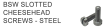 BSW Cheesehead Slotted Screws - Steel 