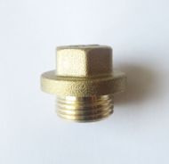 1/4" BSP Brass Flanged Plug