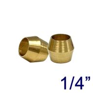 Brass Compression Olive for 1/4" Pipe